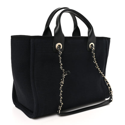 Chanel Mixed Fibers Small Deauville Tote Black 4 of 12