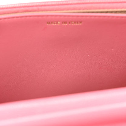 Chanel Caviar Quilted Textured CC Wallet On Chain WOC Pink 12 of 13