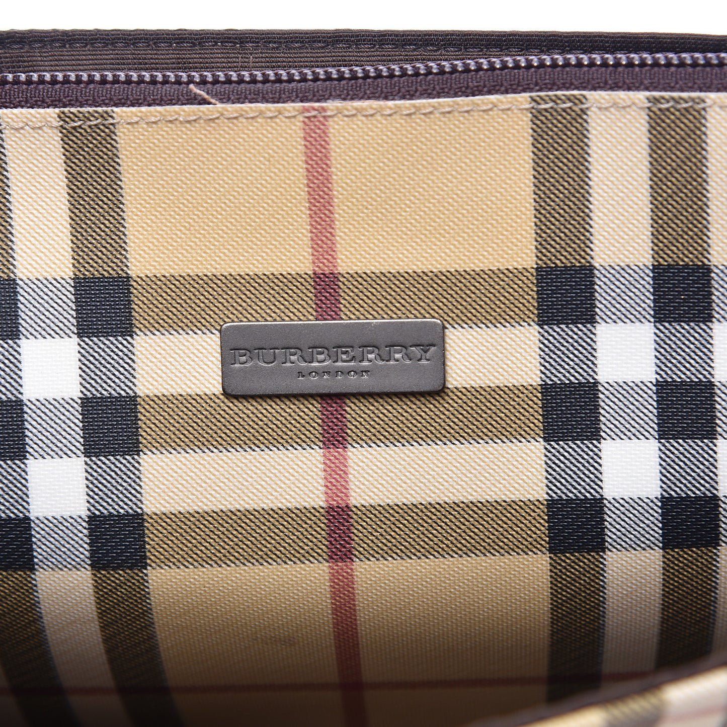 House Check Messenger Bag Brown