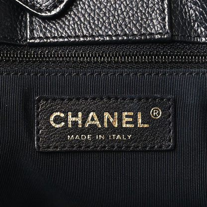 Chanel Calfskin Cerf Executive Shopper Tote Black 7 of 10