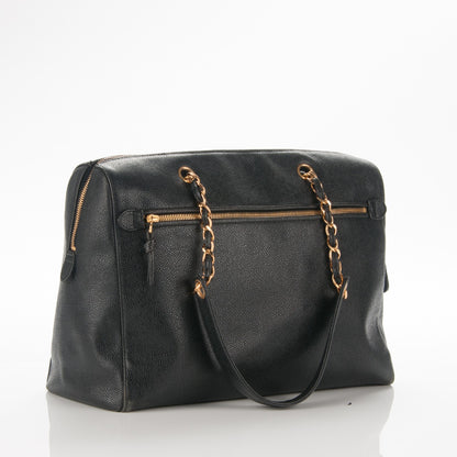 Chanel Caviar Large CC Shoulder Bag Black 3 of 13