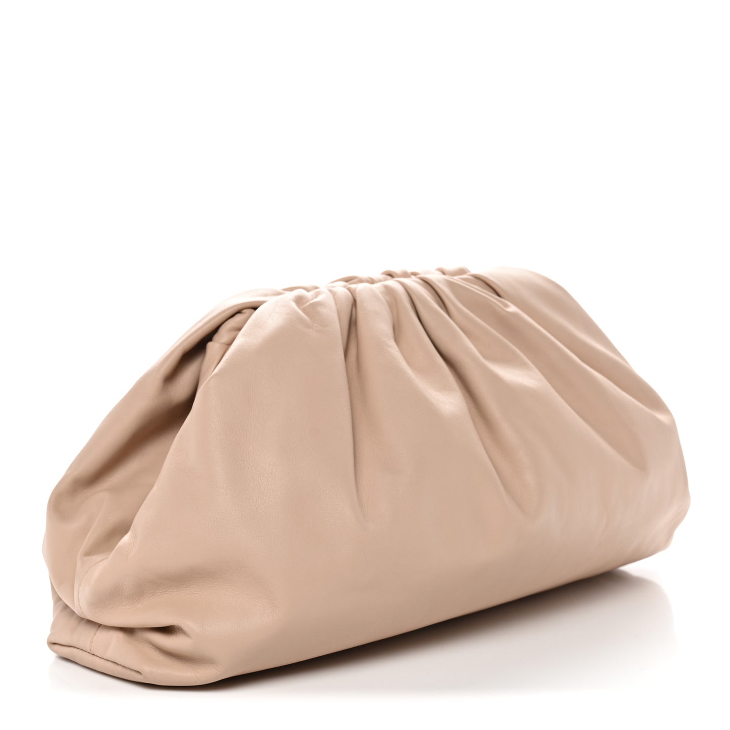 Smooth Butter Calf The Pouch Oversized Clutch Nude