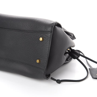 Mulberry Heavy Grain Iris Tote Midnight Black 8 of 8