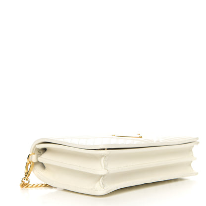 Prada Nappa Impunture Diagramme Chain Crossbody Bag Talco 3 of 8