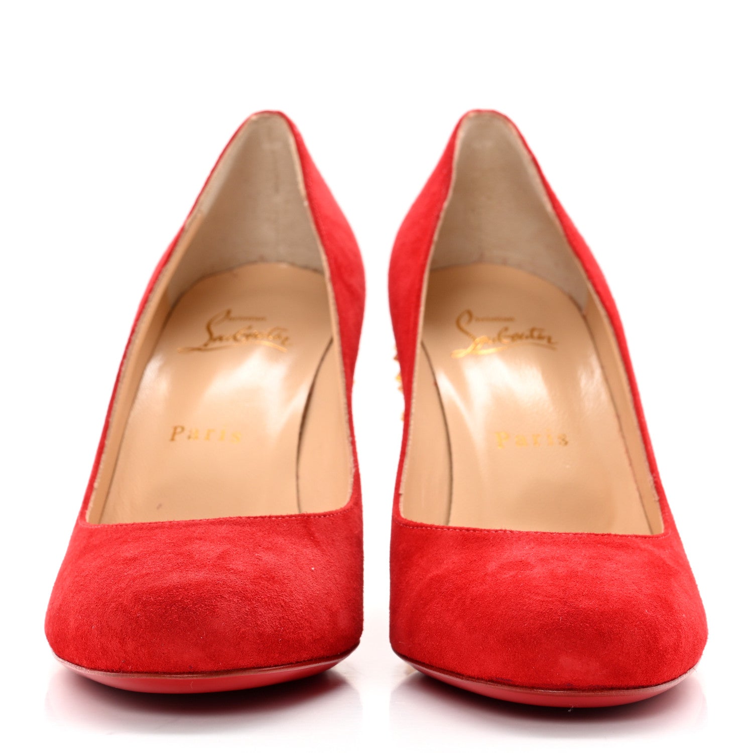 Christian Louboutin Veau Velours Marimalus Stud Spikes 85 Pumps 37 Loubi 2 of 7