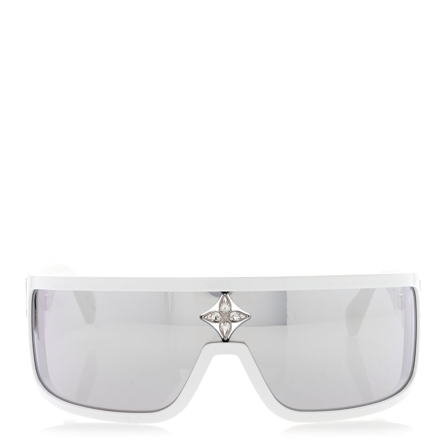 Acetate Crystal Cyclone Sport Mask Sunglasses Z1742U Ash Silver