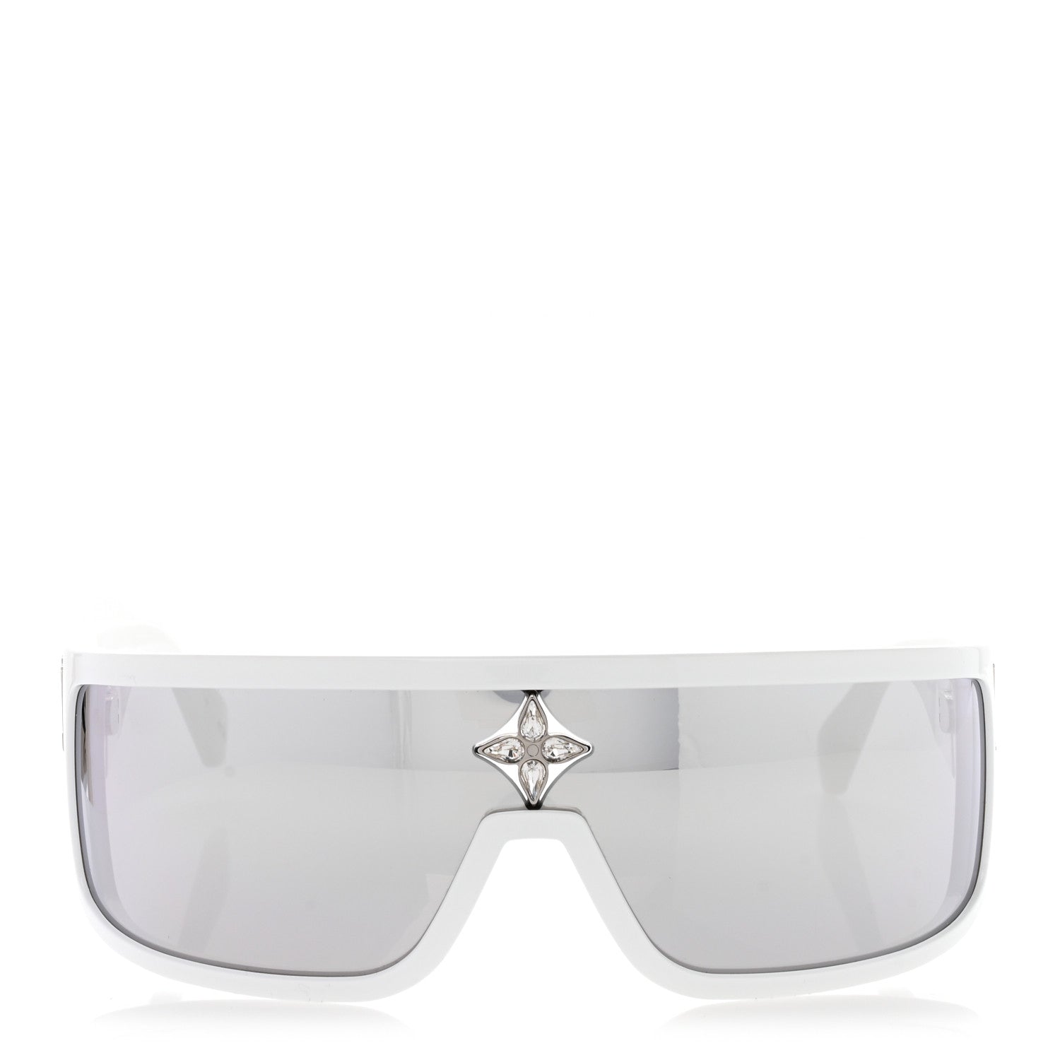 Louis Vuitton Acetate Crystal Cyclone Sport Mask Sunglasses Z1742U Ash Silver 2 of 9