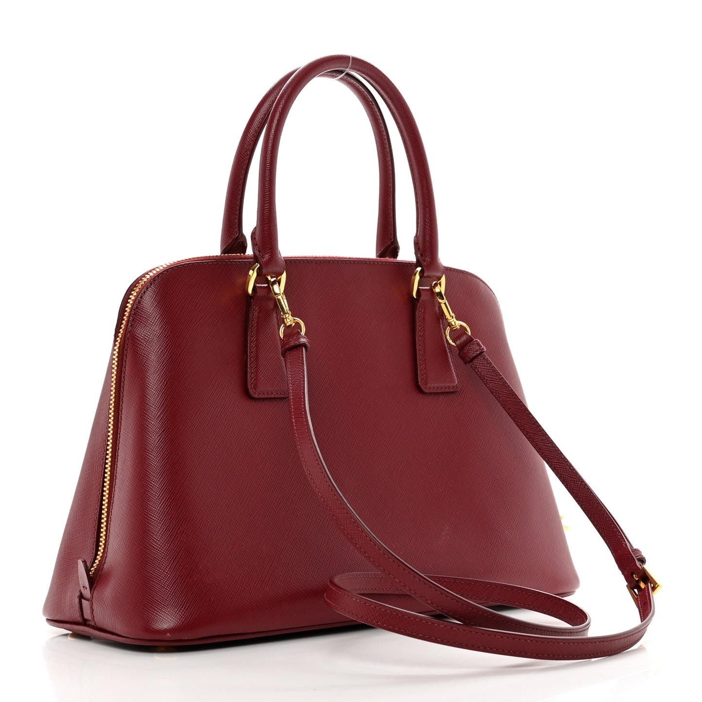 Saffiano Lux Medium Open Promenade Tote Cerise