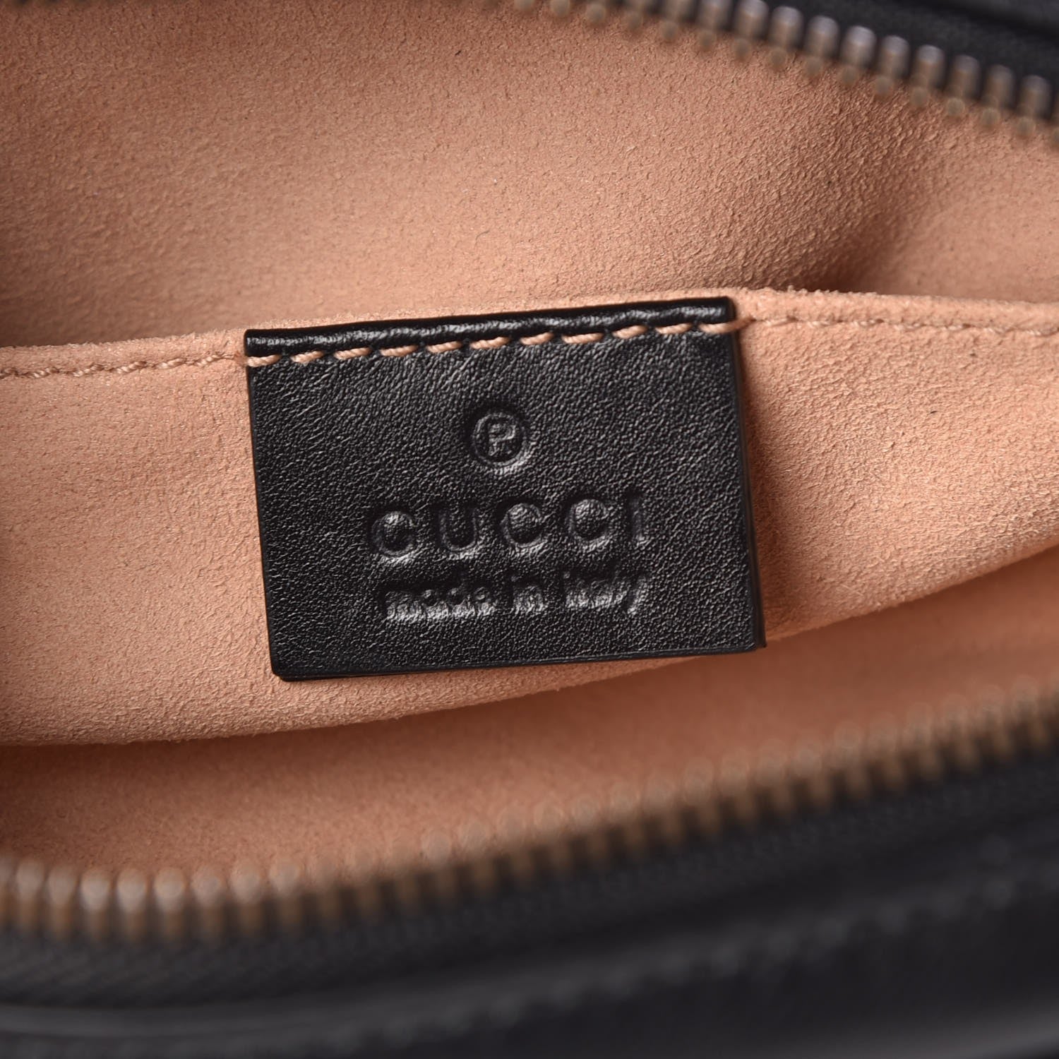 Gucci Calfskin Matelasse GG Marmont Belt Bag 75 30 Black 6 of 7