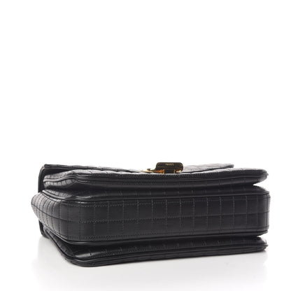 Celine Calfskin Quilted Medium C Bag Black 4 of 8