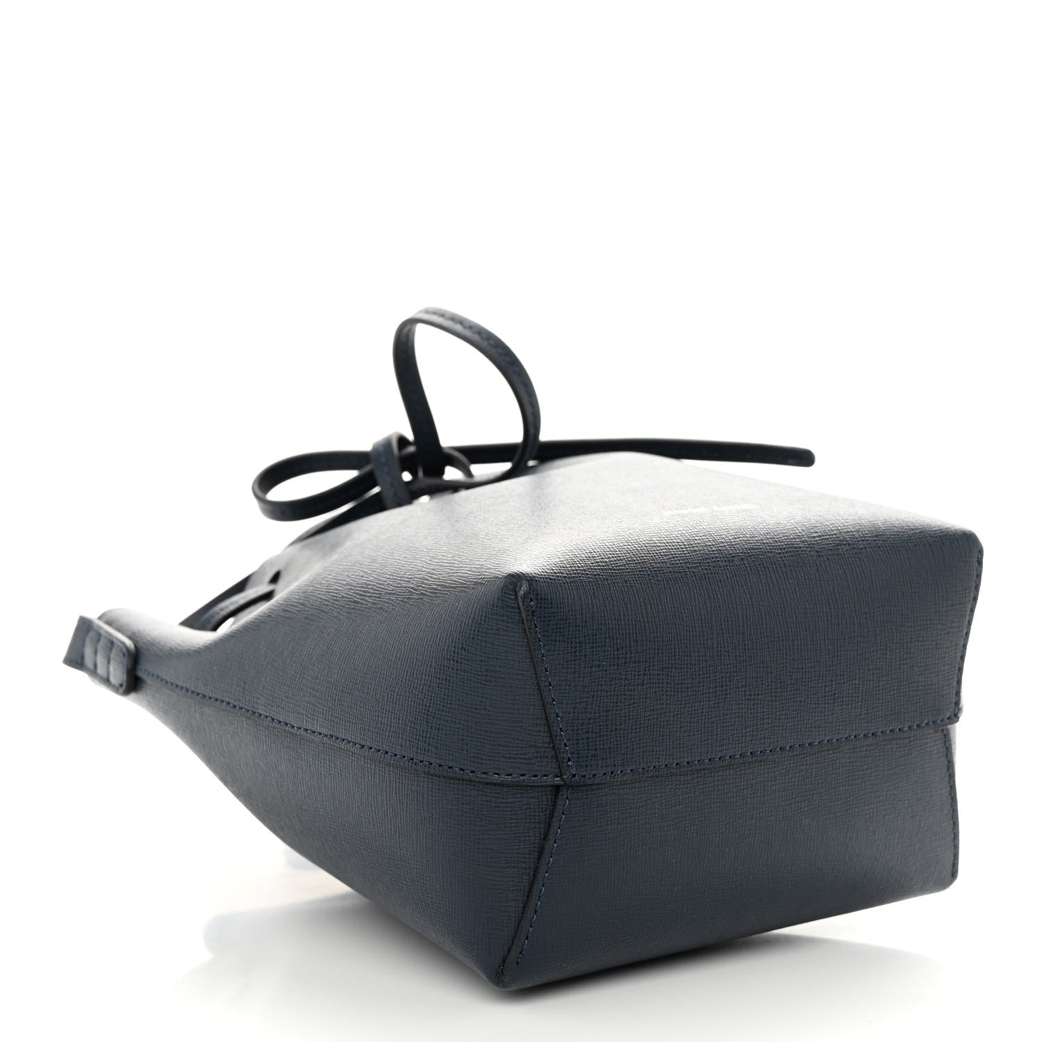 Mansur Gavriel Saffiano Mini Bucket Bag Blu 4 of 9