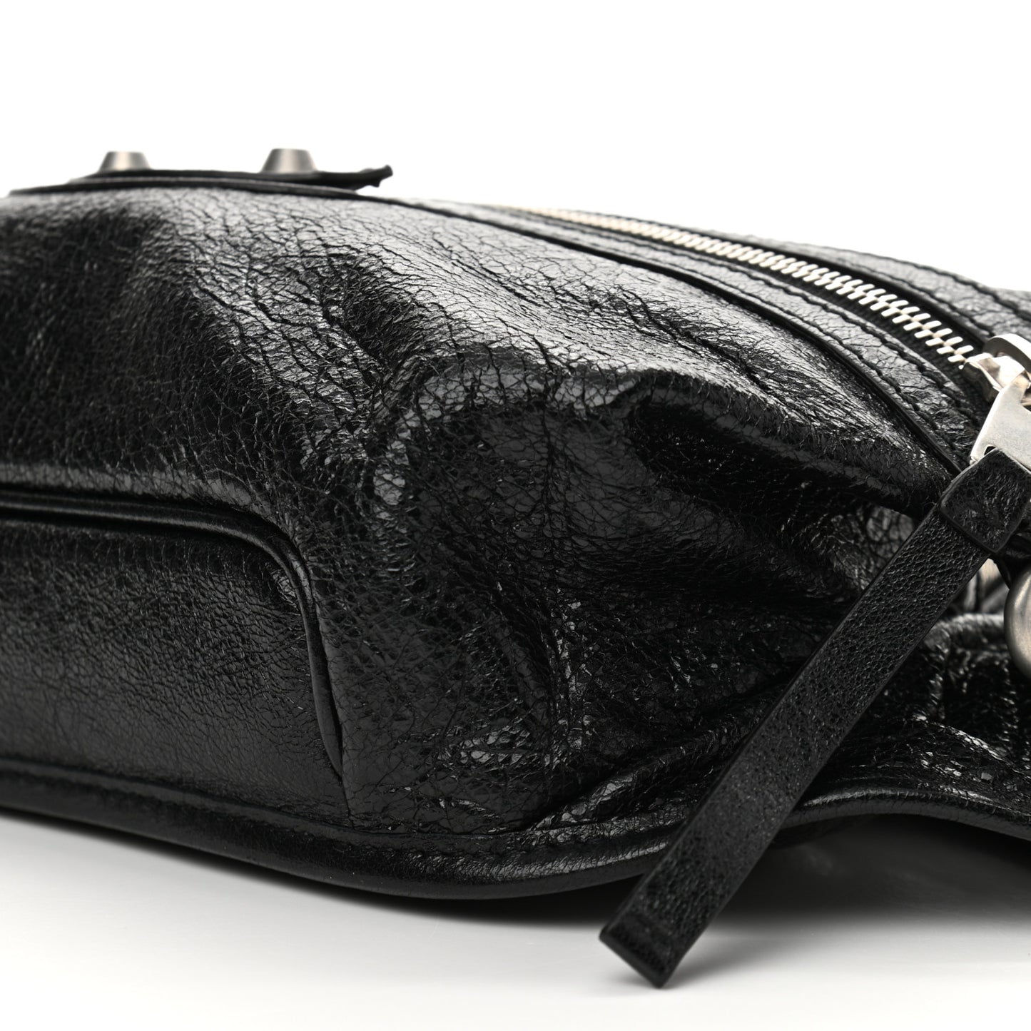 Lambskin Classic Hardware Neo Lift Hip Bag Black
