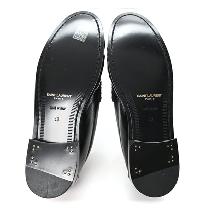 Saint Laurent Radiance Calfskin Le Loafer 15 Moccasin 40 Black 6 of 10