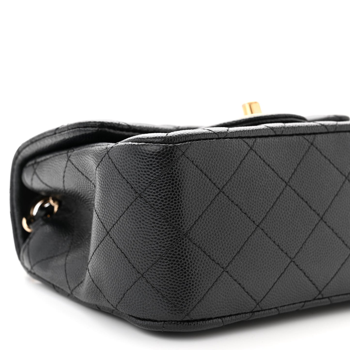 Caviar Quilted Mini Square Flap Black