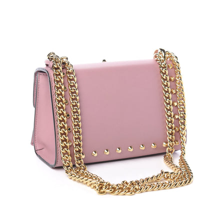 Gucci Calfskin Studded Small Padlock Shoulder Bag Carmine Rose 2 of 9