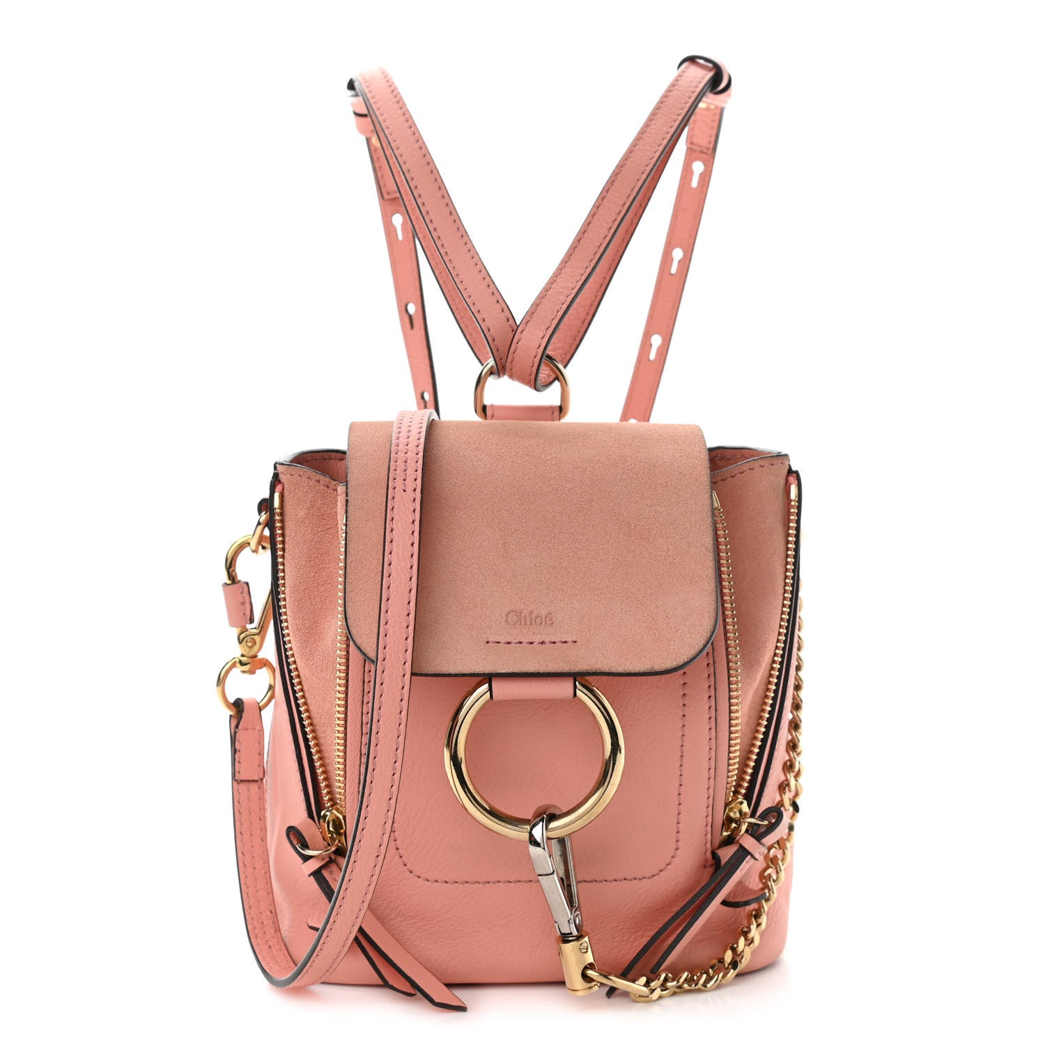 Chloe Suede Calfskin Mini Faye Backpack Ideal Blush 1 of 13