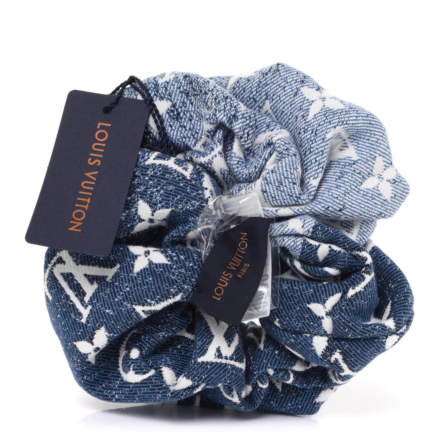 Louis Vuitton Cotton Denim Chouchou Scrunchy Bleu 2 of 4