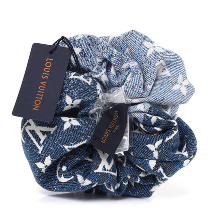Louis Vuitton Cotton Denim Chouchou Scrunchy Bleu 2 of 4