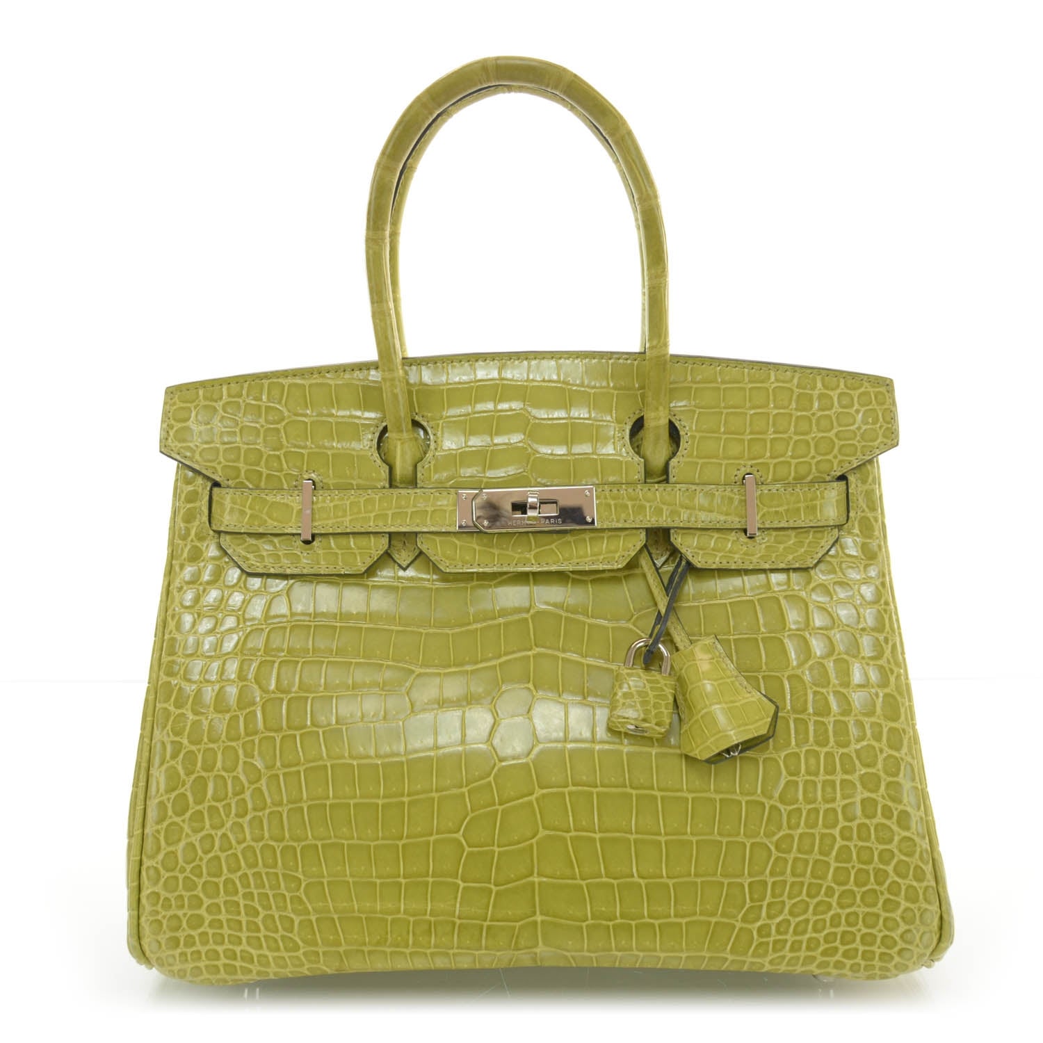 Hermes Porosus Crocodile Birkin 30 Vert Anis 1 of 9