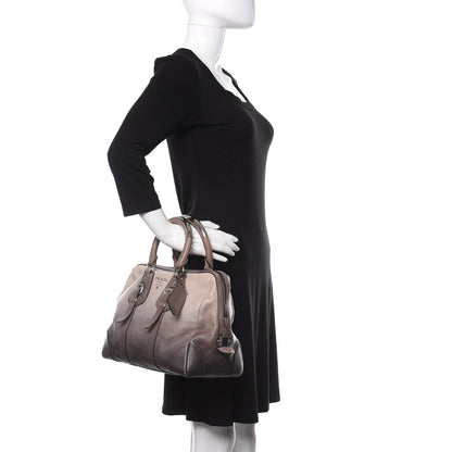 Prada Glace Calfskin Satchel Ardesia Talco 2 of 10