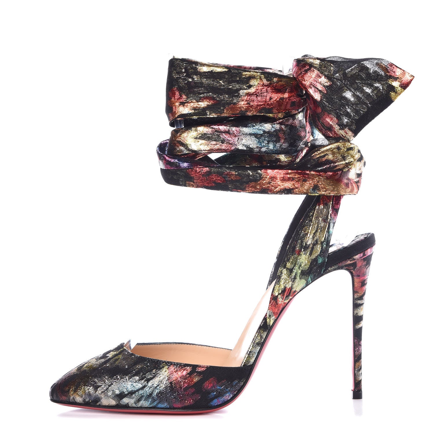 Christian Louboutin Lurex Atlantide Eloise Du Desert 100 Pumps 39.5 Black Multicolor 1 of 10