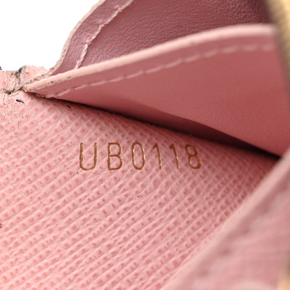 Louis Vuitton Damier Ebene Rosalie Coin Purse Rose Ballerine 7 of 8