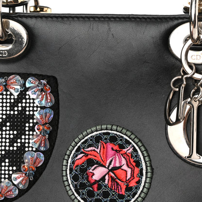 Christian Dior Smooth Calfskin Medium Lucky Badges Lady Dior Black 14 of 18