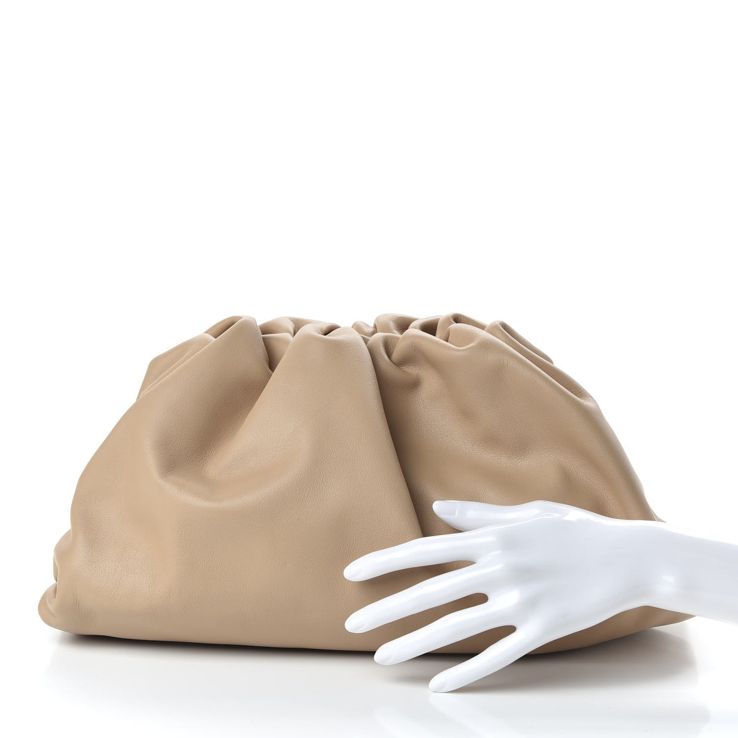 Smooth Butter Calf The Pouch Oversized Clutch Nude