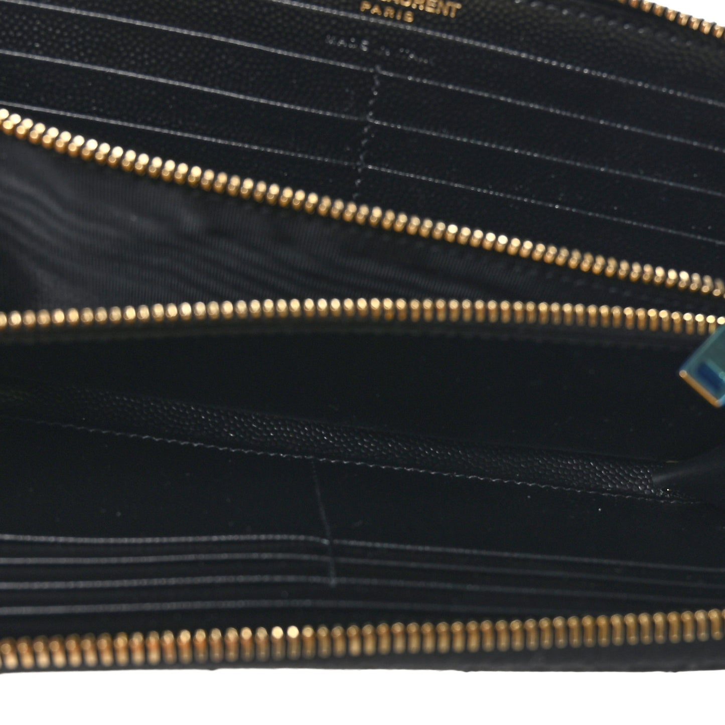 Grain De Poudre Matelasse Chevron Monogram Zip Around Wallet Black