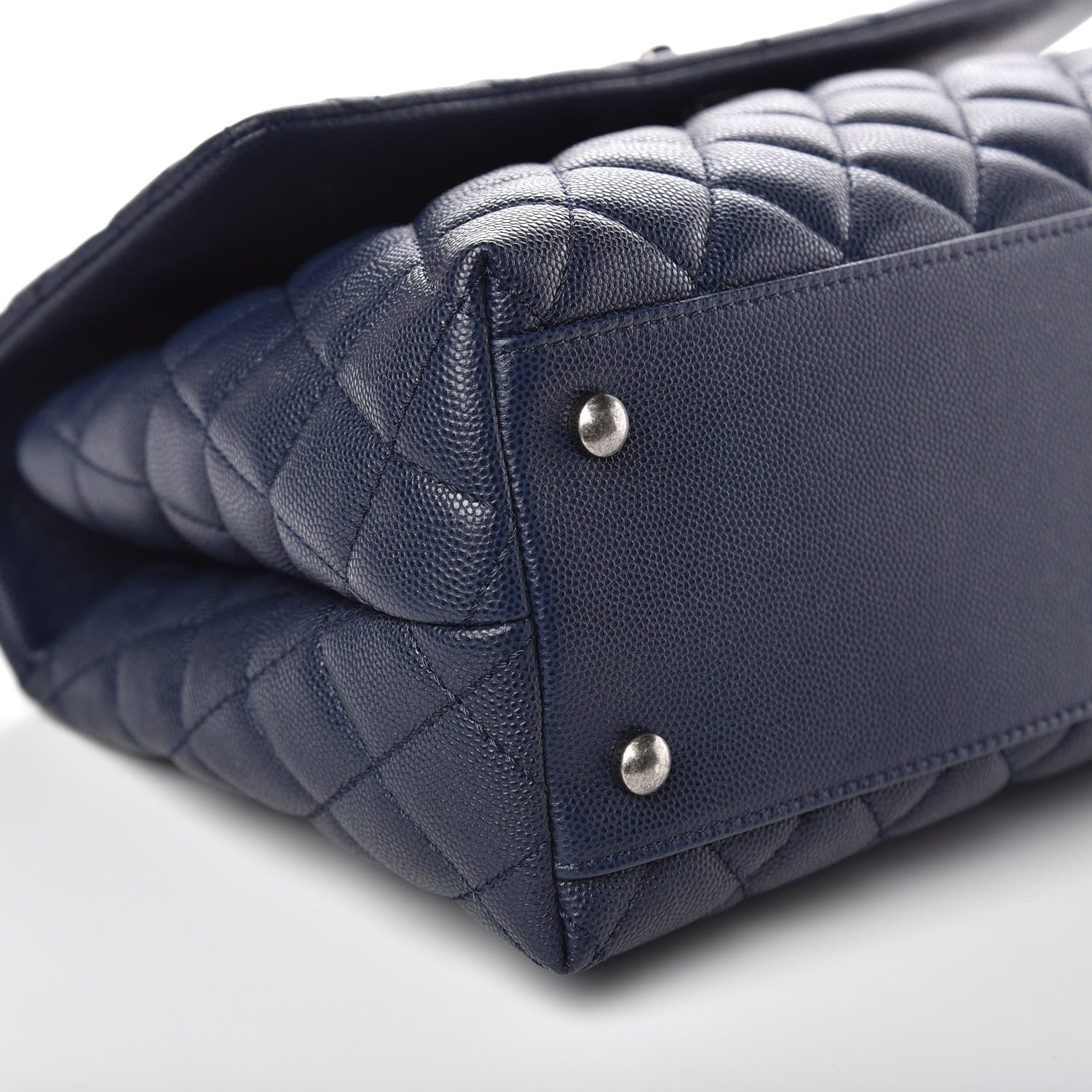 Chanel Caviar Quilted Small Coco Handle Flap Navy 8 of 9