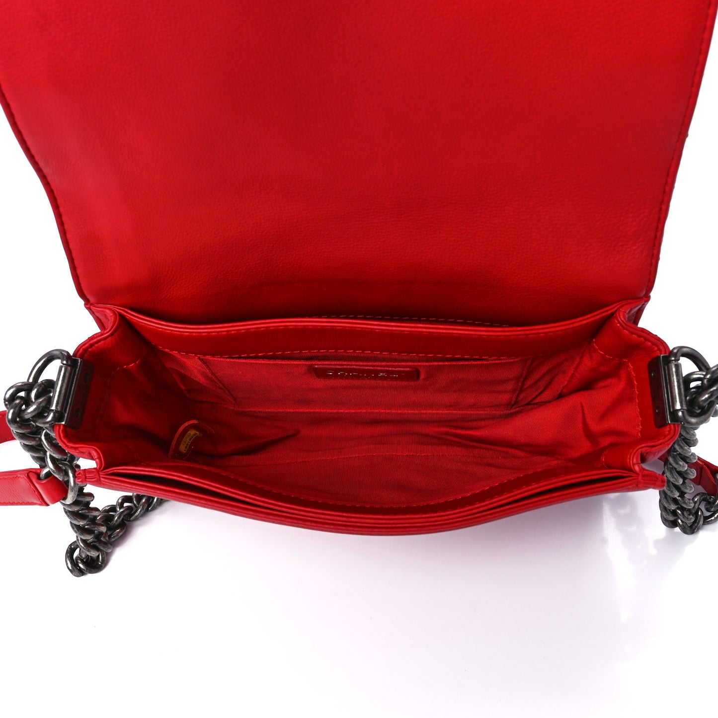 Calfskin Medium Boy Reverso Flap Red