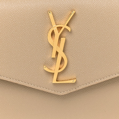 Saint Laurent Grain De Poudre Uptown Pouch Dark Beige 7 of 9