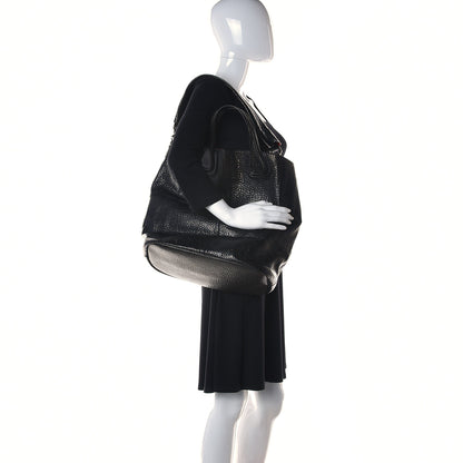 Givenchy Glazed Pebbled Calfskin Nightingale North South Tote Black 2 of 12