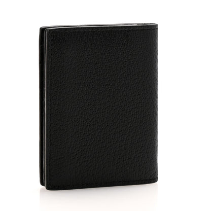 Gucci Calfskin Boar Effect GG Marmont Card Case Black 3 of 9