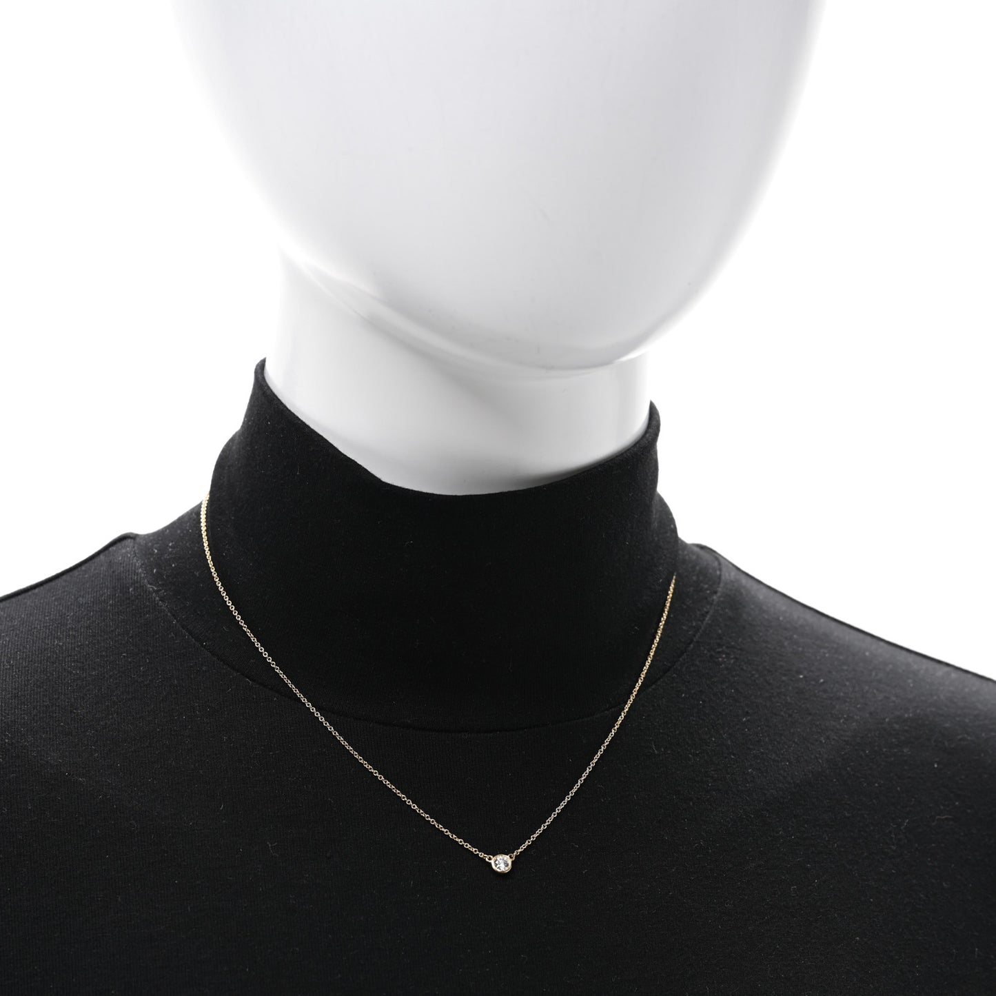 18K Yellow Gold Diamond .17ct Elsa Peretti Diamonds by the Yard Pendant Necklace