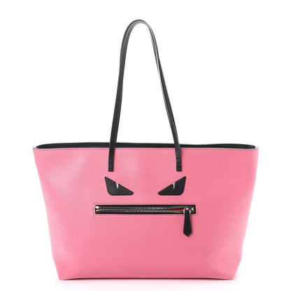 Fendi Vitello Elite Cuoio Monster Buggies Medium Roll Tote Lollypop Black 1 of 11