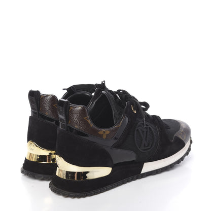 Louis Vuitton Suede Monogram Run Away Sneakers 37 Black 4 of 8