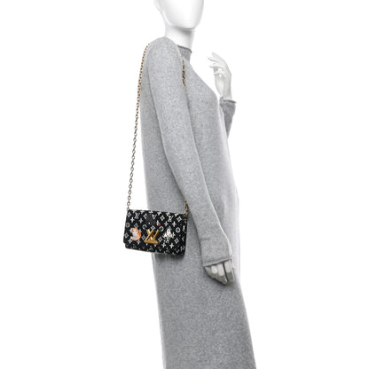 Louis Vuitton Catogram Twist Chain Wallet Black 2 of 11
