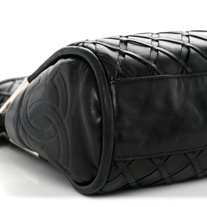 Chanel Lambskin Woven Medium Ultimate Soft Sombrero Hobo Black 7 of 8