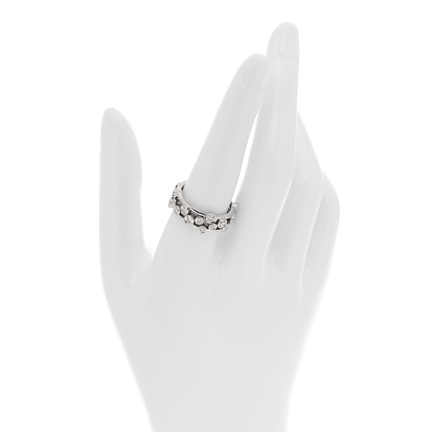 Platinum Diamond Bubble Band Ring 57 8