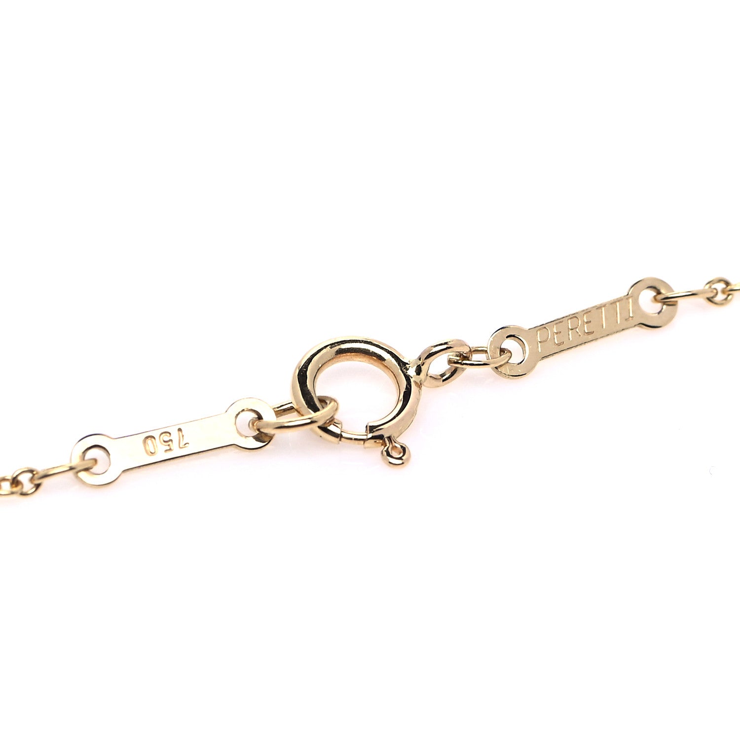Tiffany 18K Yellow Gold Diamond .10ct Elsa Peretti Diamonds by the Yard Pendant Necklace 4 of 5