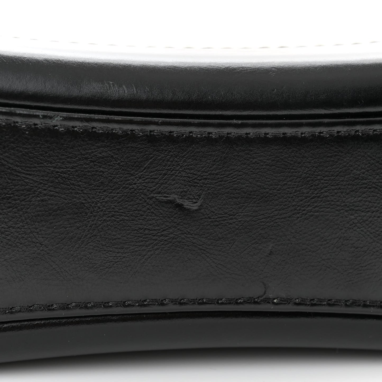 Aged Calfskin Quilted Small Gabrielle Hobo Black White