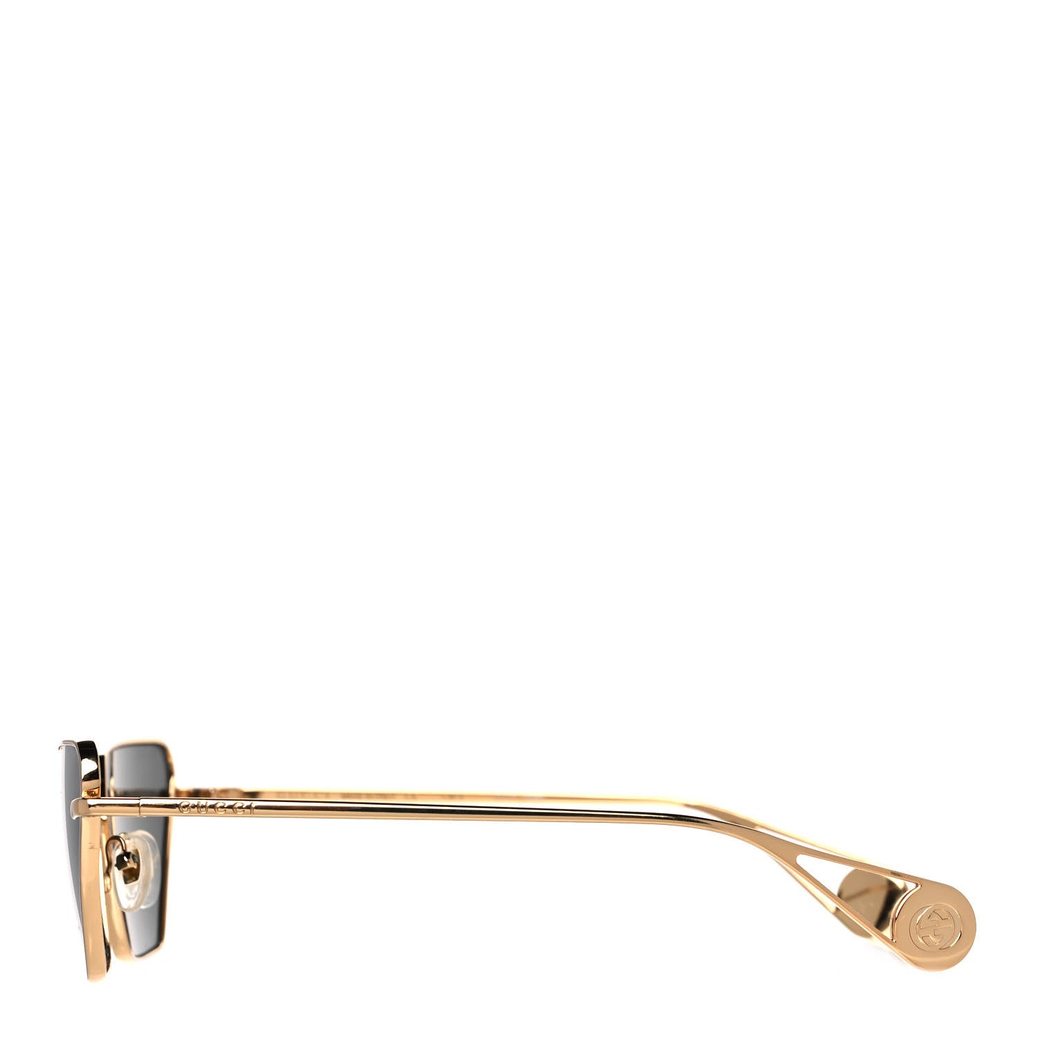 Gucci Rectangular Sunglasses GG0538S Gold Black 4 of 7