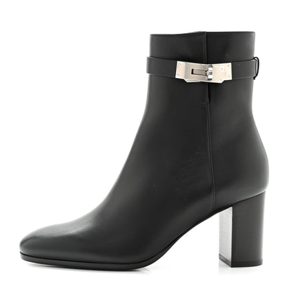 Hermes Calfskin Saint Germain Ankle Boots 36.5 Black 1 of 11
