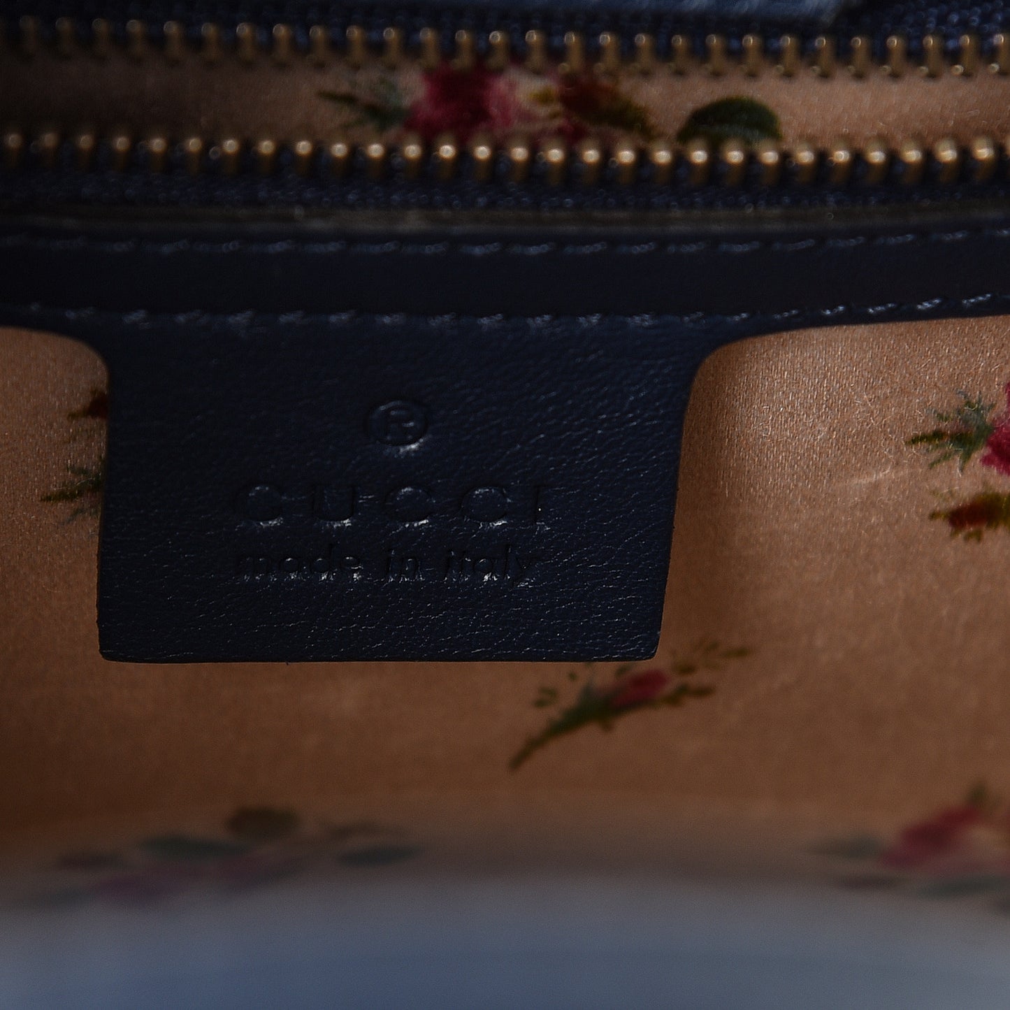 Denim Matelasse Small Pearly GG Marmont Tote Blue