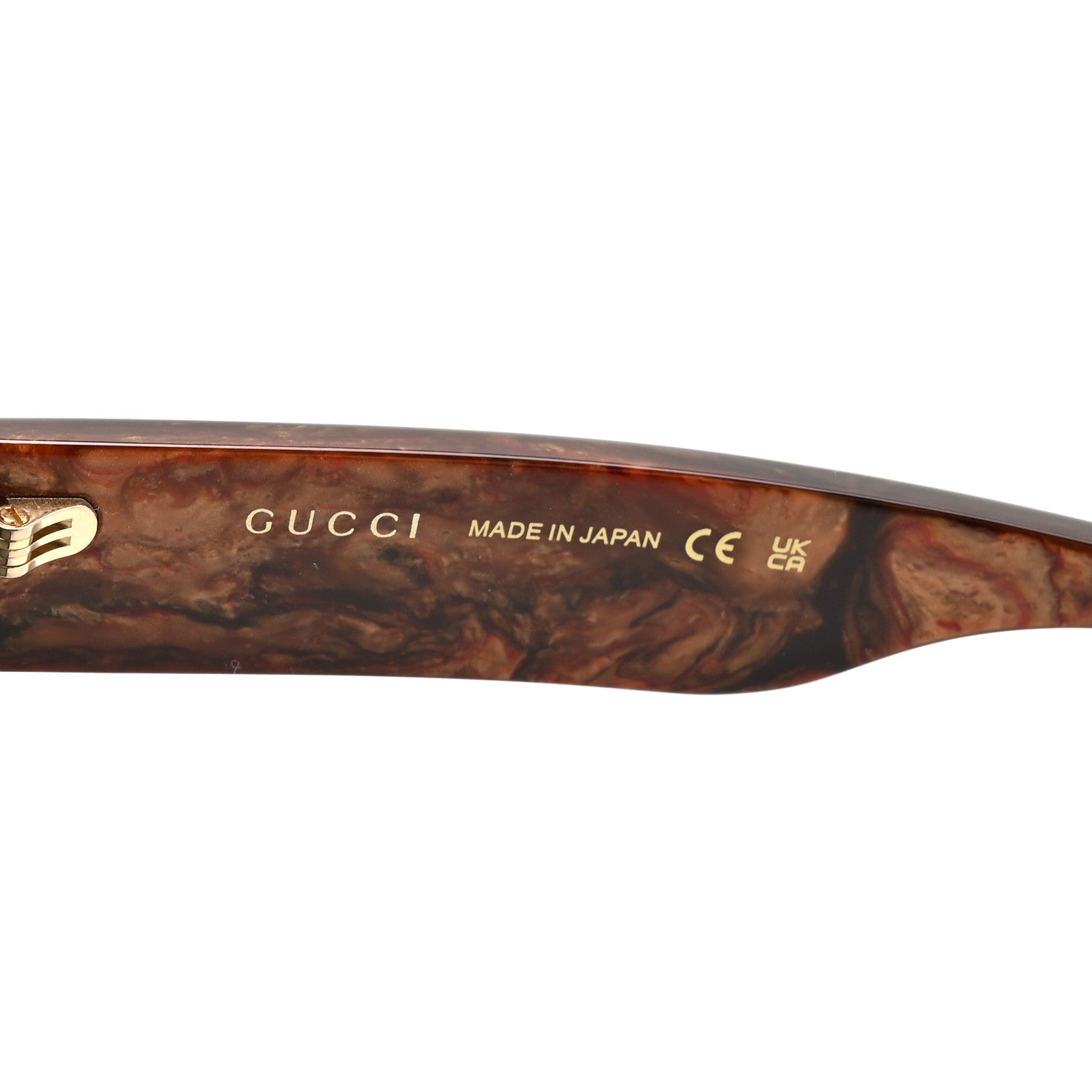 Gucci Acetate Rectangle Frame Web Sunglasses GG1301S Brown 6 of 8