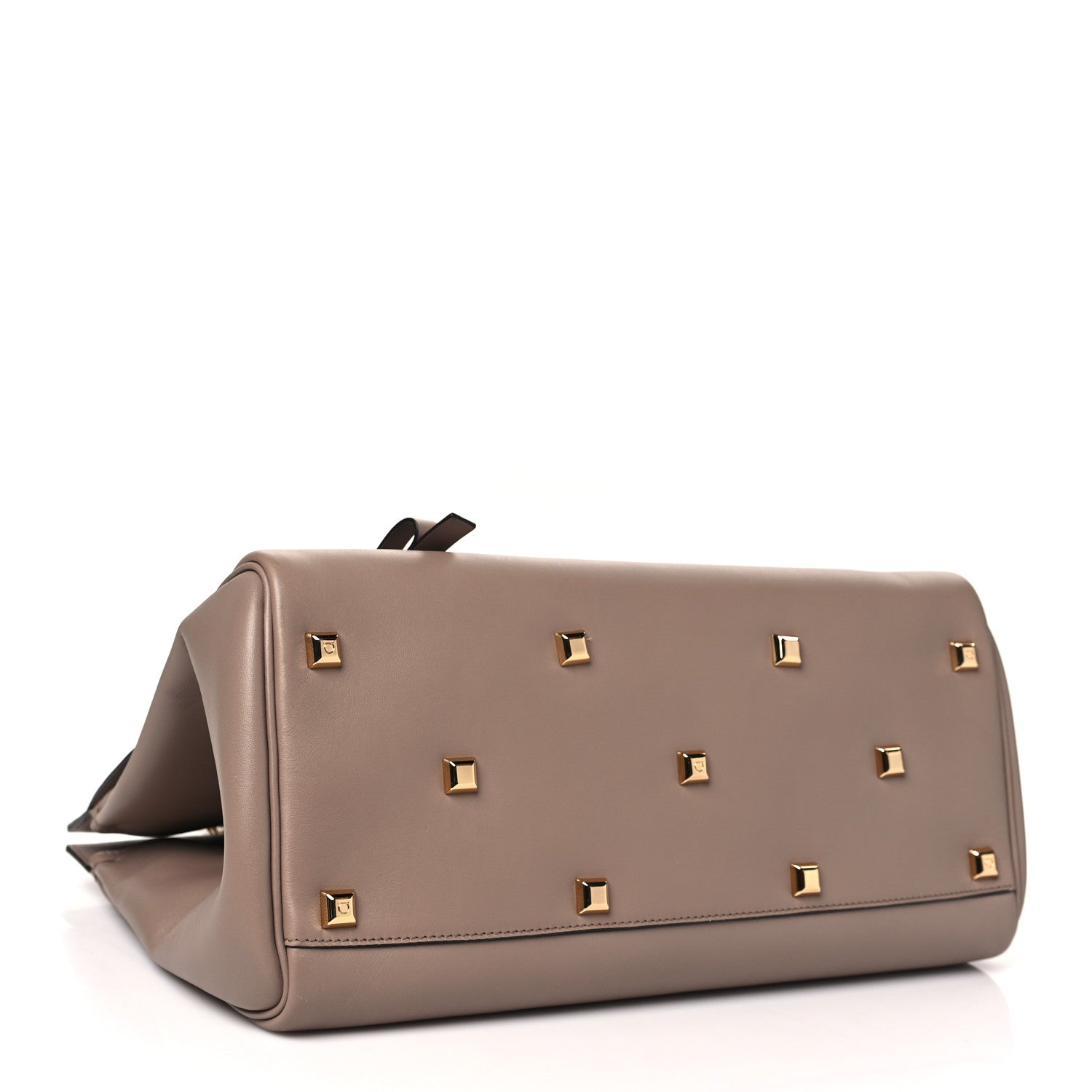 Salvatore Ferragamo Calfskin Large Studio Bag Fango 5 of 10