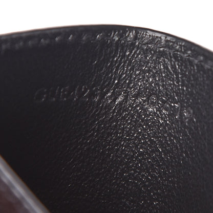 Saint Laurent Grain De Poudre Matelasse Chevron Monogram Credit Card Case Black 7 of 7