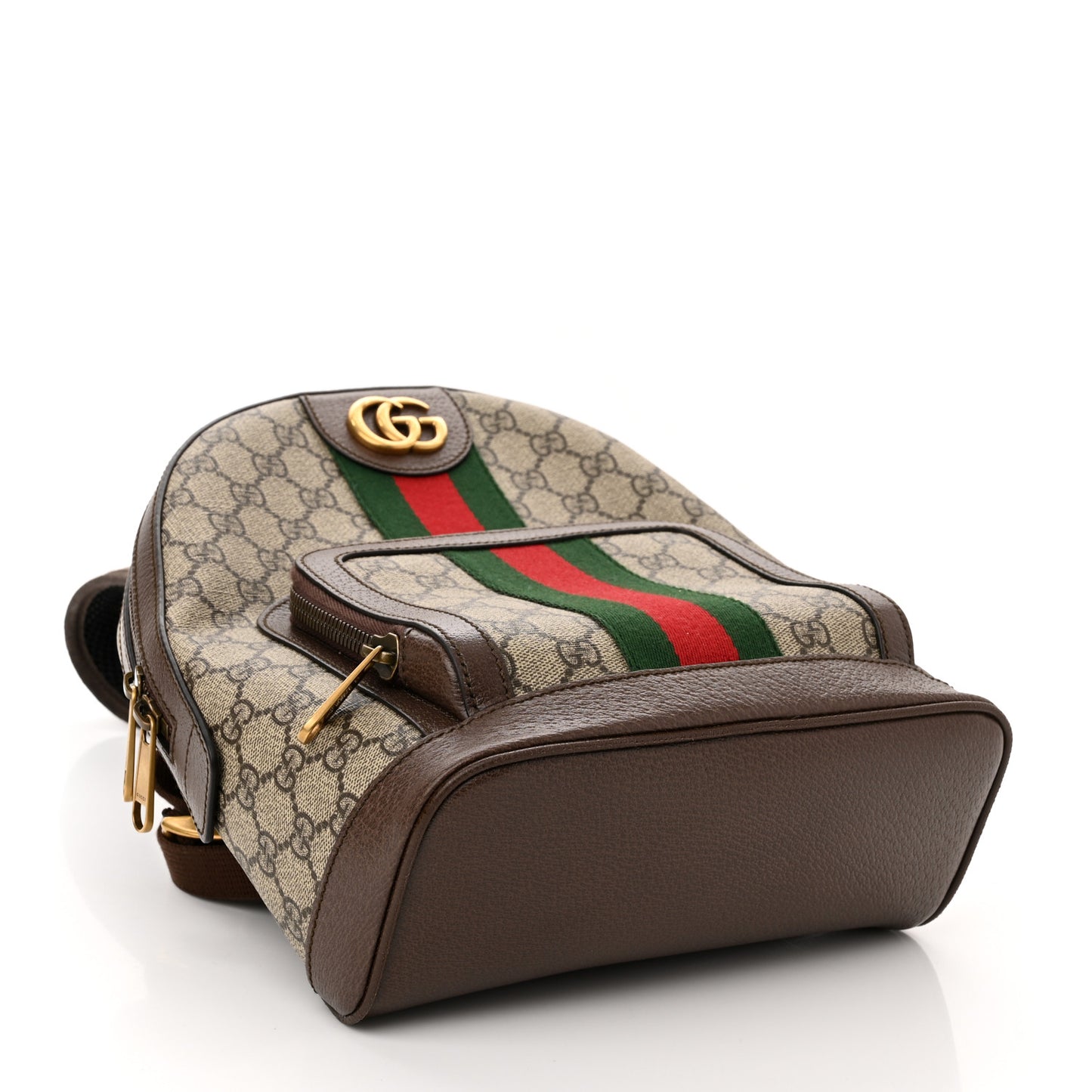 GG Supreme Monogram Calfskin Web Small Ophidia Day Backpack Beige Ebony New Acero