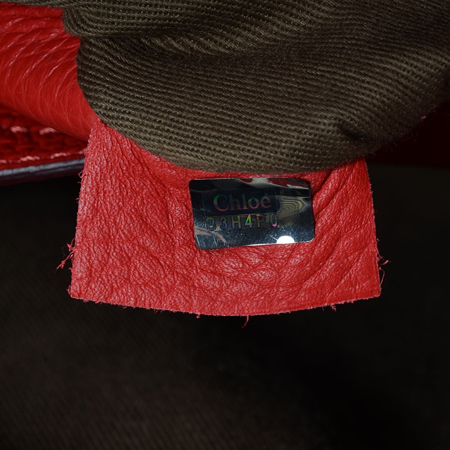 Grained Calfskin Medium Marcie Saddle Bag Paprika Red